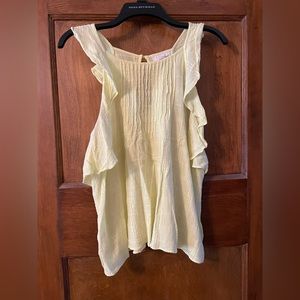 Bright Yellow Linen Tank